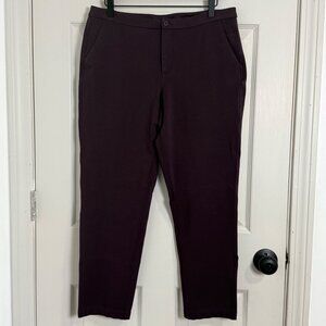 Lululemon Trousers Womens 12 Purple Go City Trek Mid Rise Ponte Stretch Travel